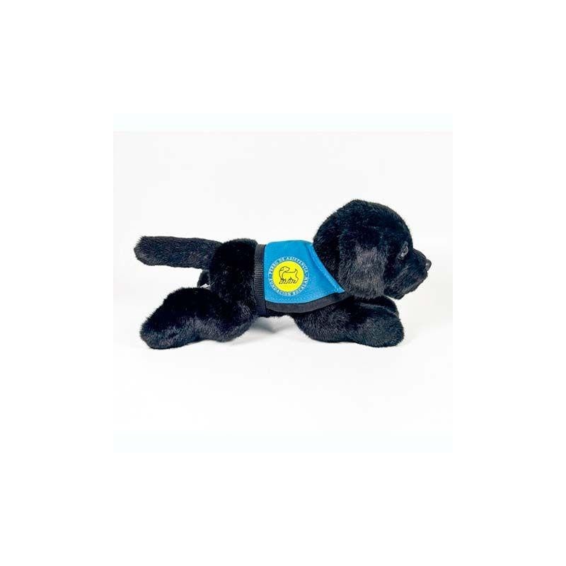 Peluche Perro Labrador Negro Con Chaleco