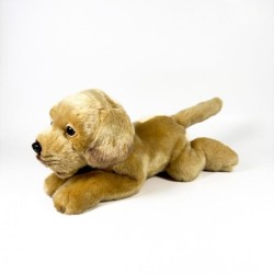 PELUCHE LABRADOR CANELA TUMBADO 25CM