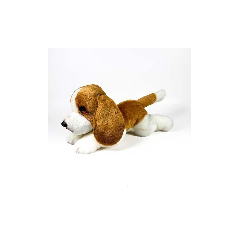 Peluche Basset Hound Tumbado 25cm.