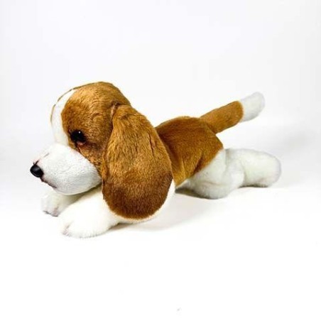 Peluche Basset Hound Tumbado 25cm.