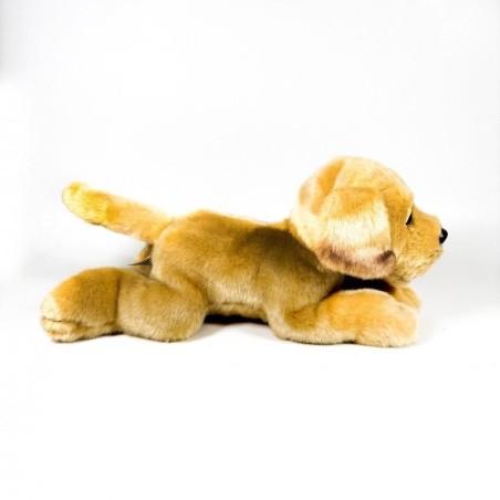 PELUCHE LABRADOR CANELA TUMBADO 25CM