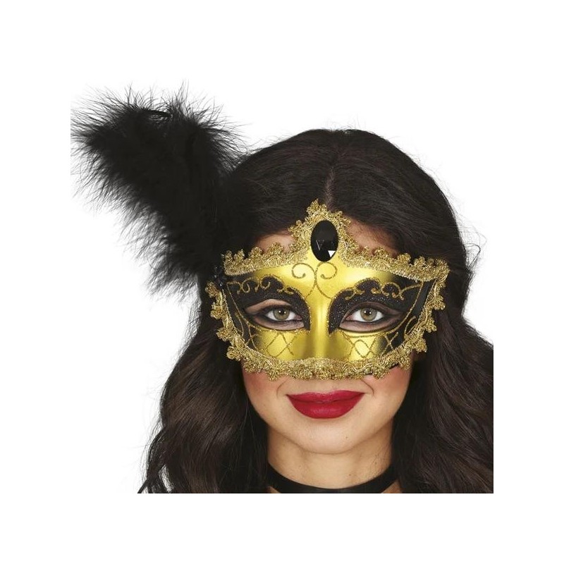 ANTIFAZ ORO/NEGRO CON PLUMA