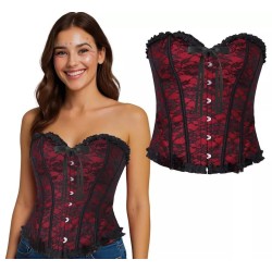 CORSET BURDEOS, ADULTA, 38 - 40 (M)