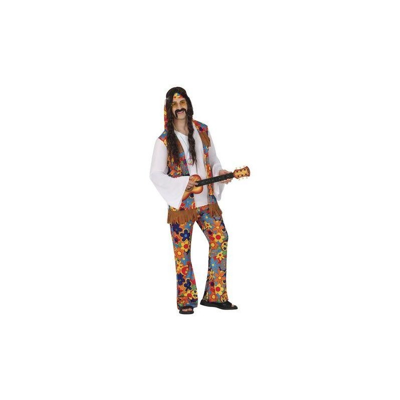 DISFRAZ FLOWER HIPPIE, ADULTO, 52 – 54 (