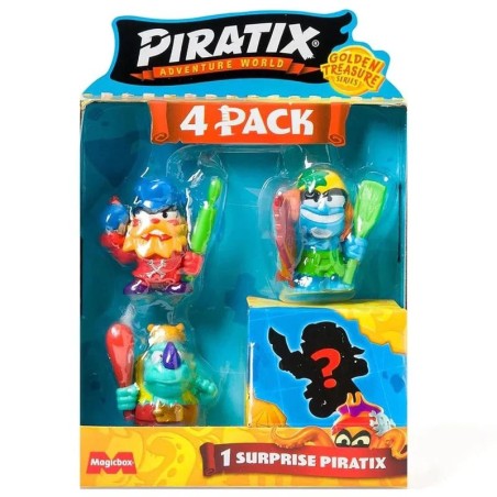 Piratix Golden Treasure Pack 4 figuras 