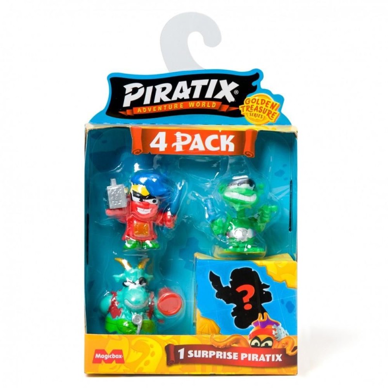Piratix Golden Treasure Pack 4 figuras 
