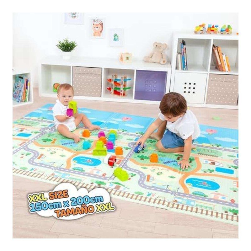 Alfombra de juego reversible XXL  150 × 