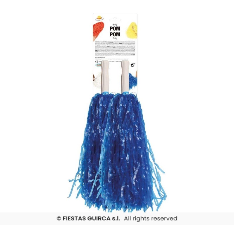 Carton 2 pom-pom azul 80 gr