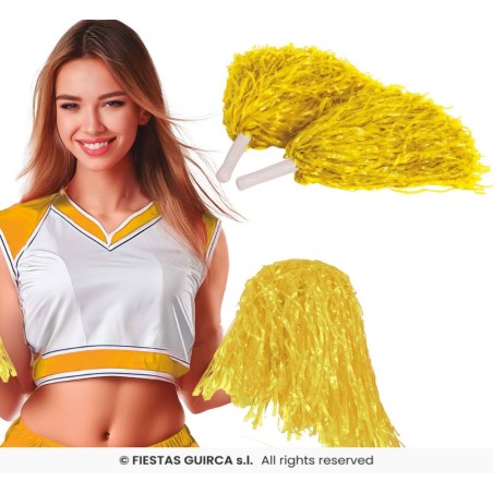 Carton 2 pom-pom amarillo 80 gr