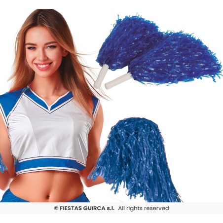 Carton 2 pom-pom azul 80 gr
