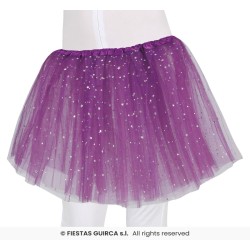 Tutu estrellas 30 cms lila morado