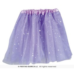 Tutu estrellas 30 cms lila morado 2
