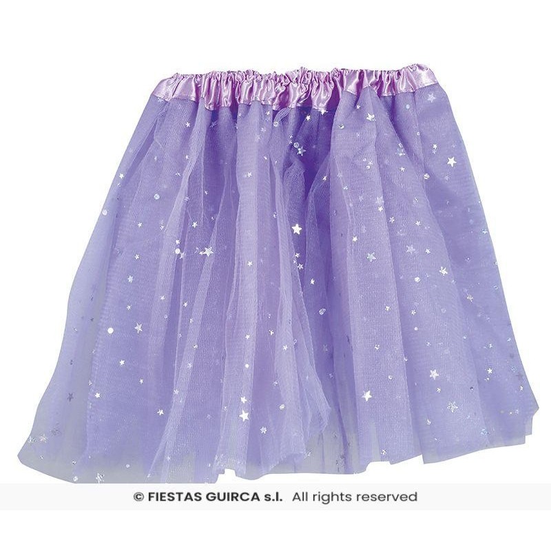 Tutu estrellas 30 cms lila morado