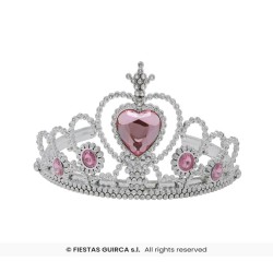 Diadema Princesa Plata rosa 2