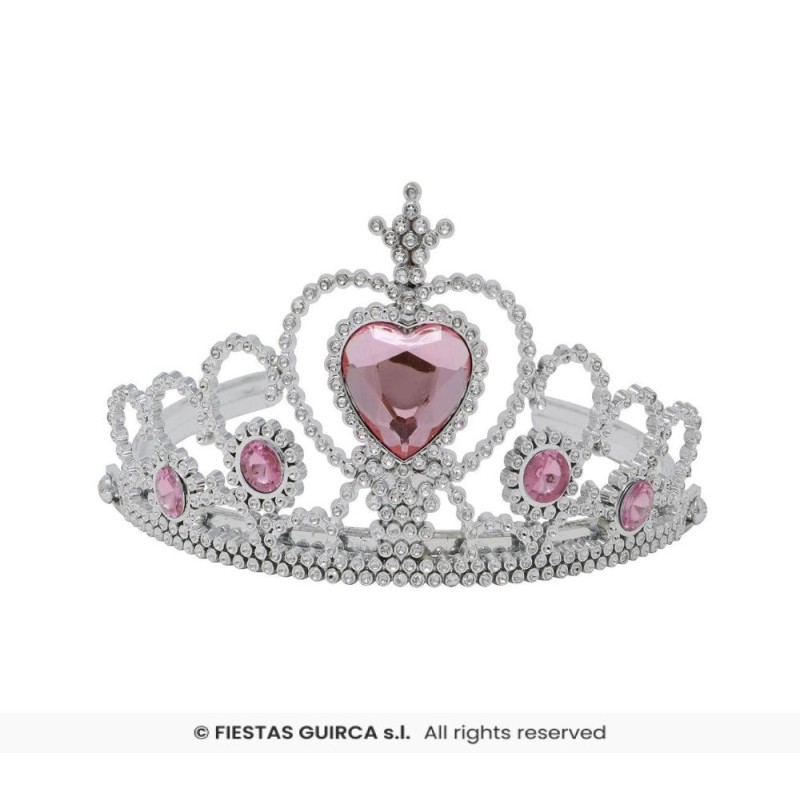 Diadema Princesa Plata rosa
