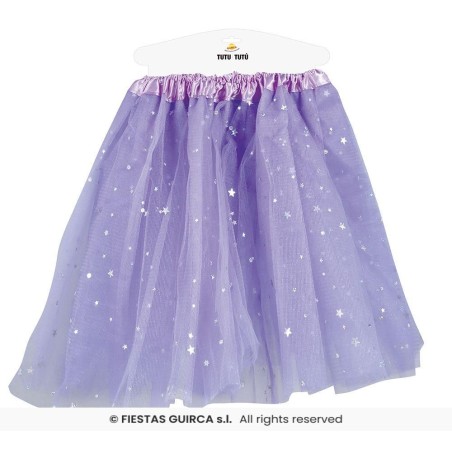 Tutu estrellas 30 cms lila morado