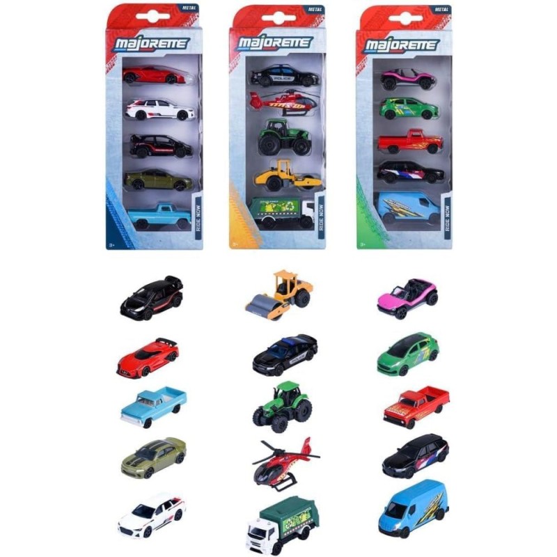 Set de 5 coches Street Cars Majorette