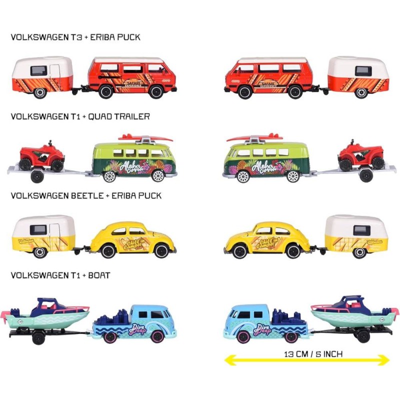 Coche Volkswagen Majorette con Remolque