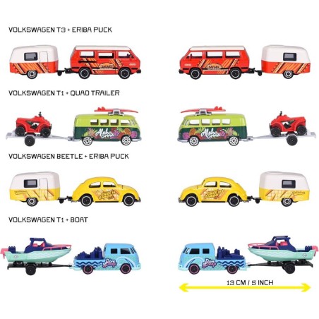 Coche Volkswagen Majorette con Remolque