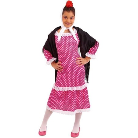 Disfraz chulapa madrileña 4-6 años rosa