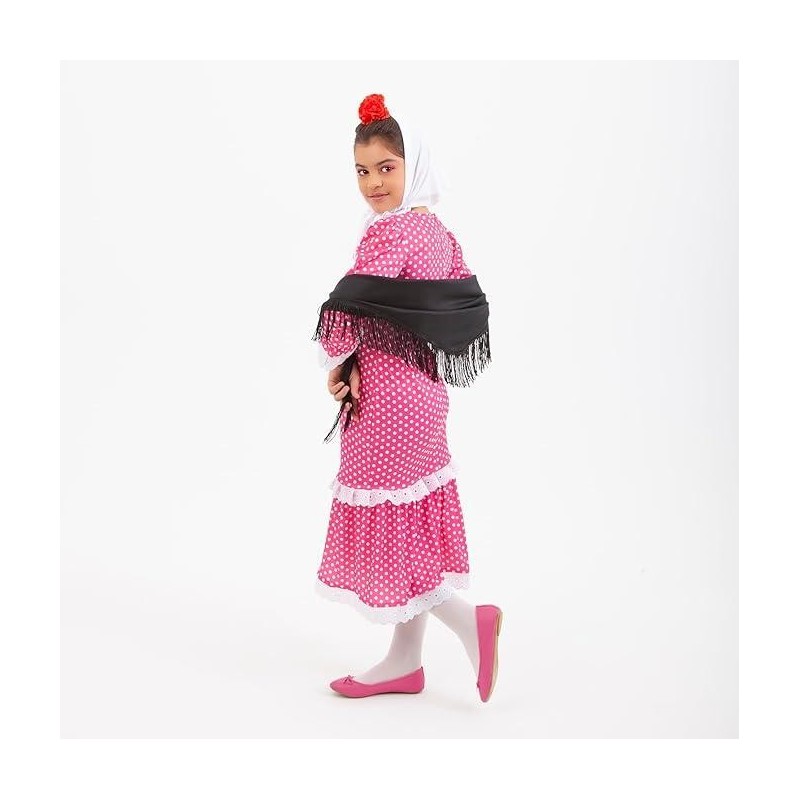 Disfraz chulapa madrileña 3-4 años rosa