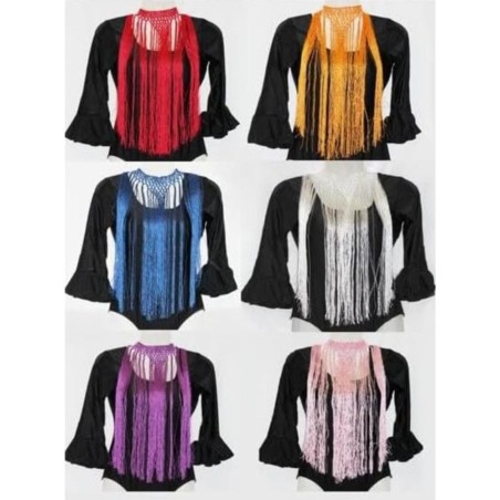 Collar Cuello Flecos Enrejado Gargantill