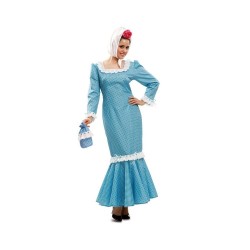Disfraz Chulapa Madrileña Azul XL
