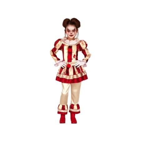 Disfraz Payasa Asesina Rayas 7-9 años