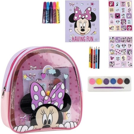 Set Coloreable Mochila Minnie