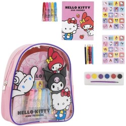 Set Coloreable Mochila Hello Kitty