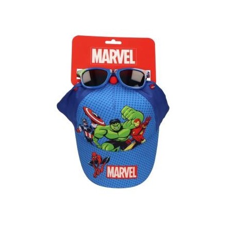 Gorra Set Gafas De Sol Avengers Hulk