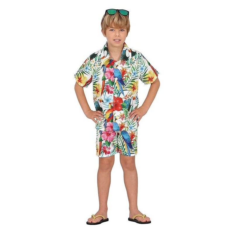 DISFRAZ HAWAIANO TROPICAL NIÑO 5-6 Años