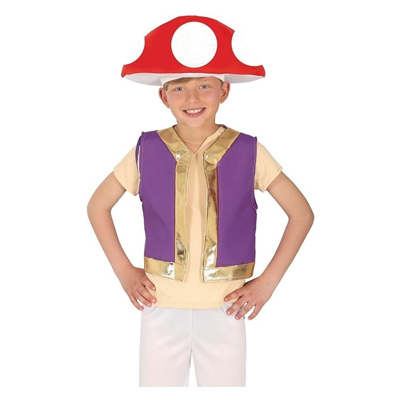 DISFRAZ MUSHROOM TOAD SETA 10-12 Años