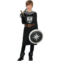 DISFRAZ GUERRERO MEDIEVAL NEGRO 5-6 Años