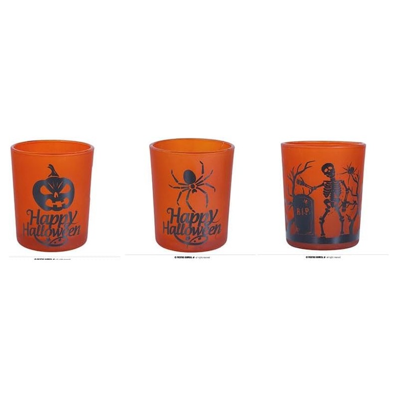PACK 3 VASOS HALL. NARANJA DE CR