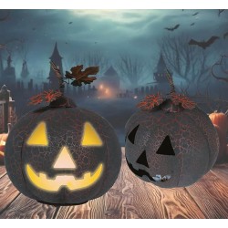 CALABAZA NEGRA Y NARANJA METAL C