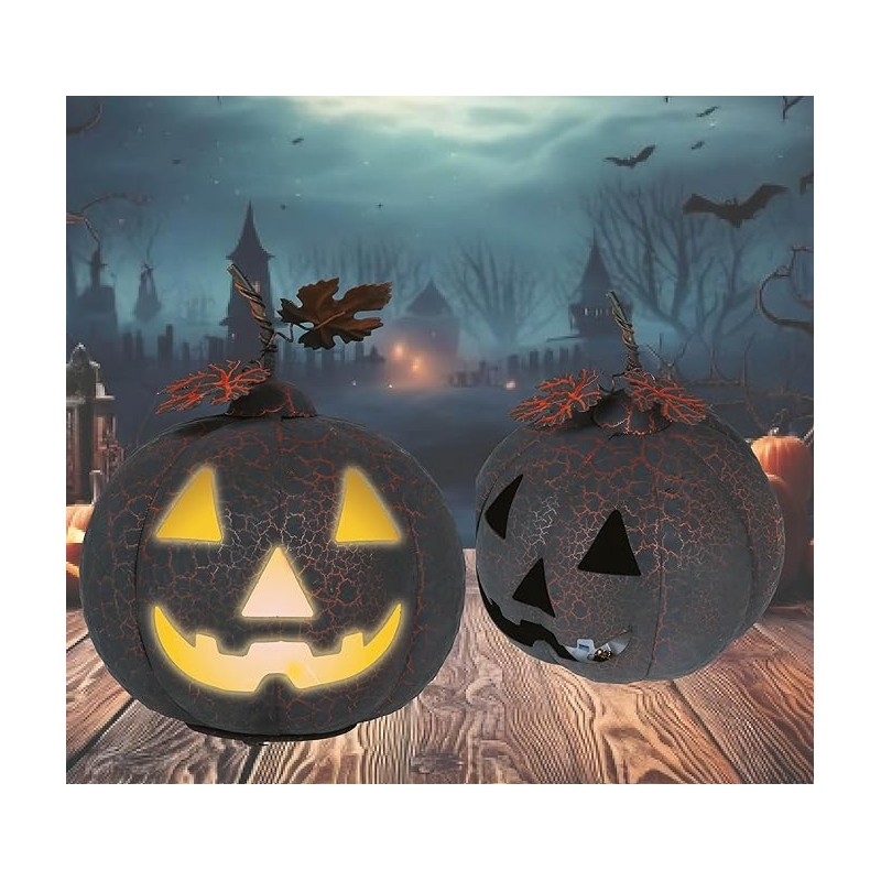CALABAZA NEGRA Y NARANJA METAL C