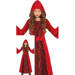 DISFRAZ BRUJA CON CAPUCHA ROJO 7-9 Años