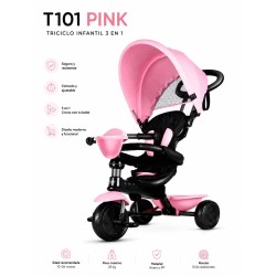 Triciclo ranger qplay Rosa