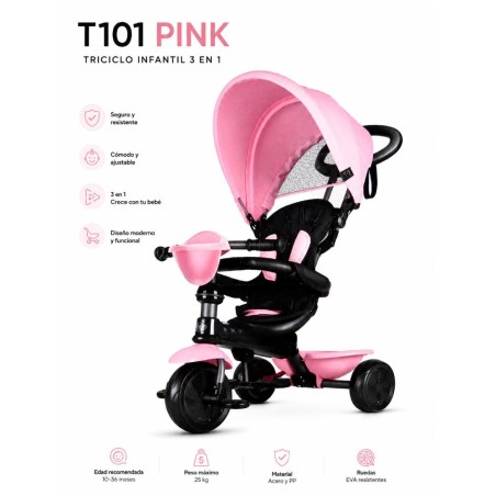 Triciclo ranger qplay Rosa