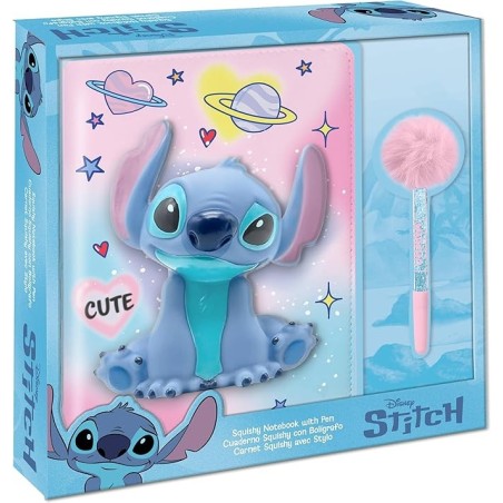 Libreta squishy con bolígrafo Pompón Sti