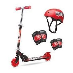 PATINETE 2 RUEDAS LUZ+CASCO+PROTECCIONES