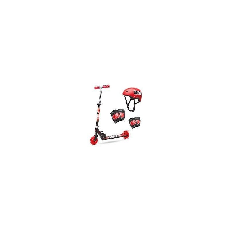 PATINETE 2 RUEDAS LUZ+CASCO+PROTECCIONES