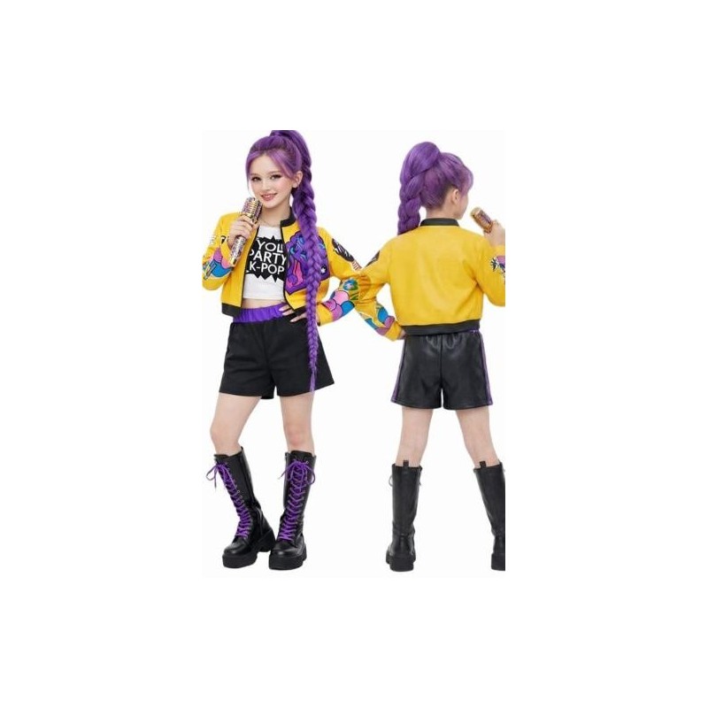 Disfraz K-POP Morado talla 7-9 a
