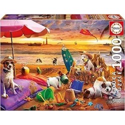 1000 Perros Jugando En La Playa