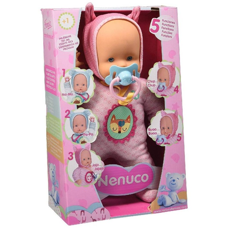 Nenuco - Blandito 5 Funciones Rosa 28cm
