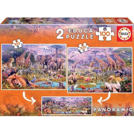 2X100 Animales Salvajes Realista Tipo Di