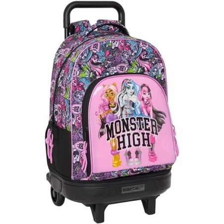 mochila gde. c/ruedas monster high