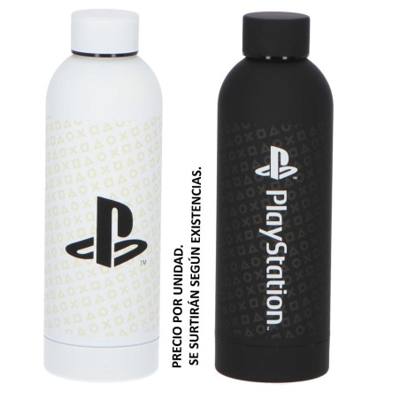 Botella metal tacto suave Playstation