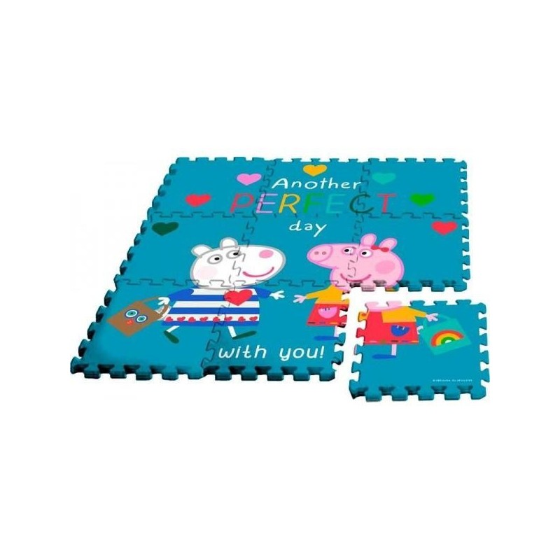 Alfombra puzzle eva 9 pz+bolsa Peppa pig